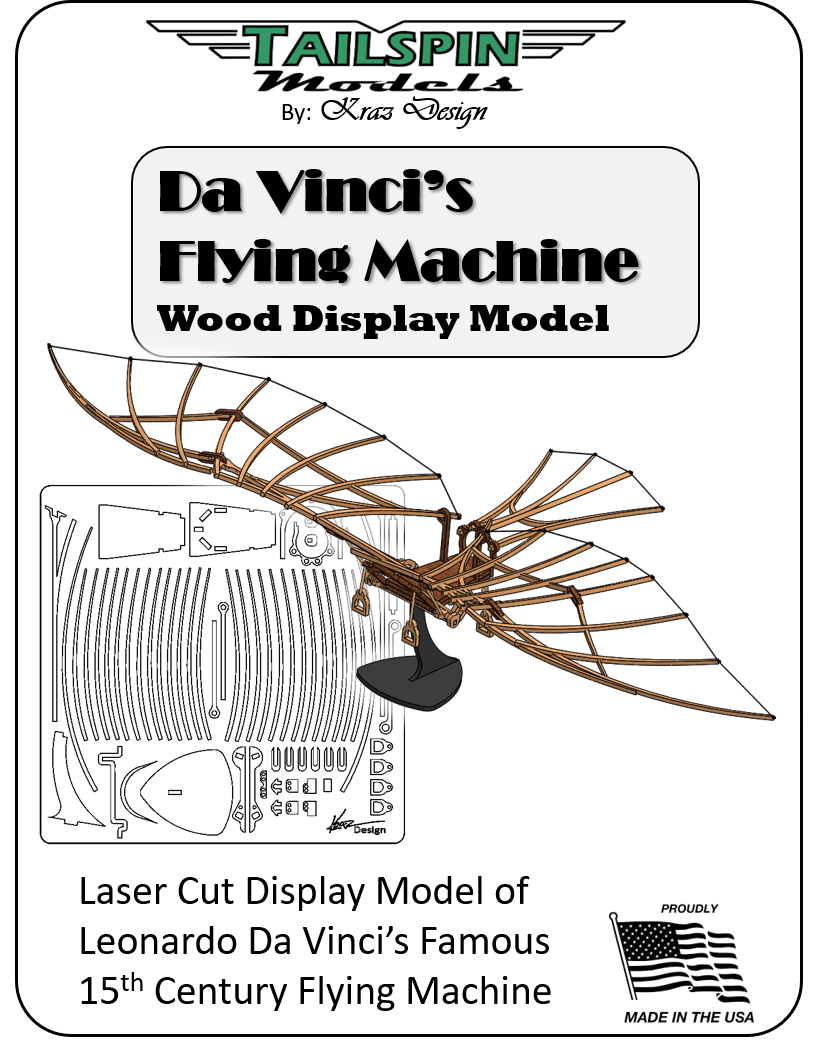 Laser-Cut Model: Da Vinci Flying Machine