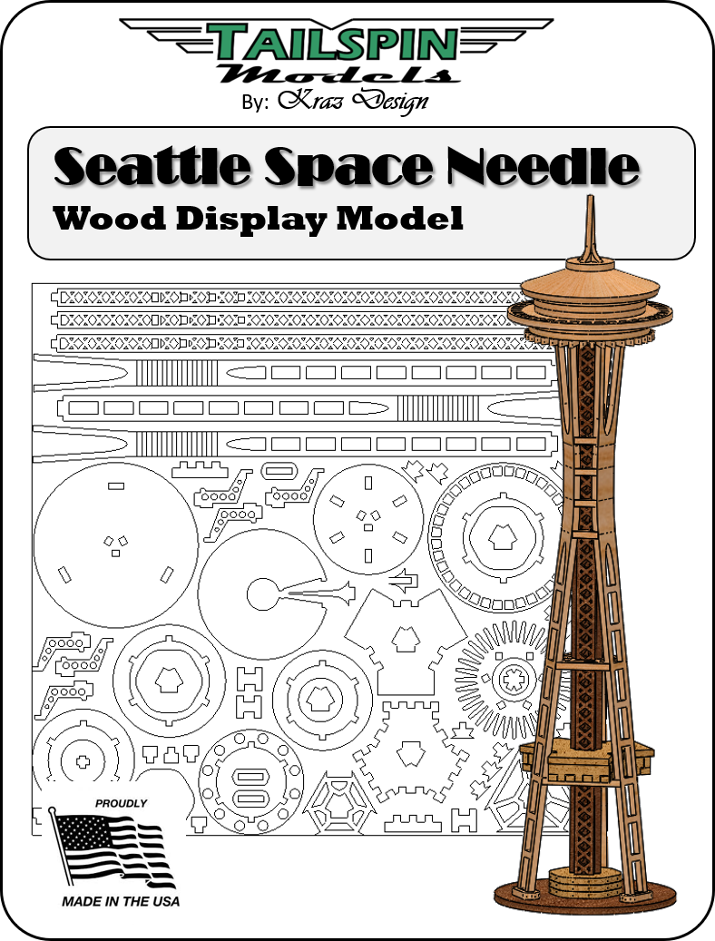 Seattle Space Needle Wood Model Kit