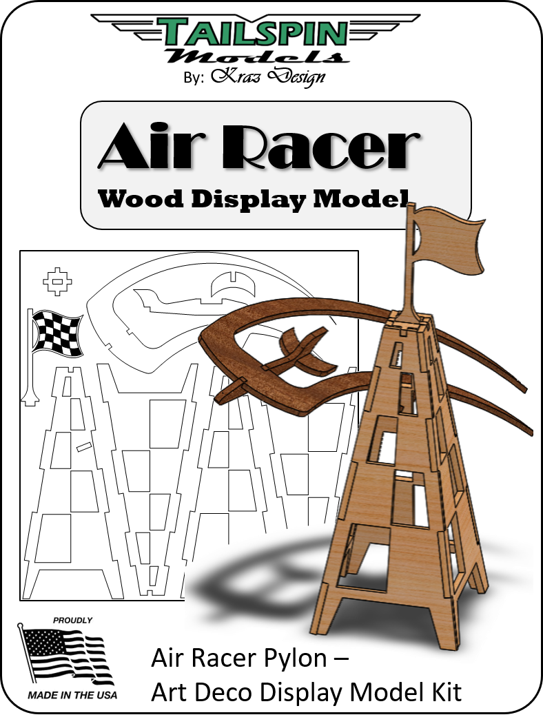 Wood Plylon Air Racer Display Model